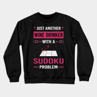 Wine Drinker Sudoku Crewneck Sweatshirt